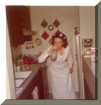 Sharon preparing herself.